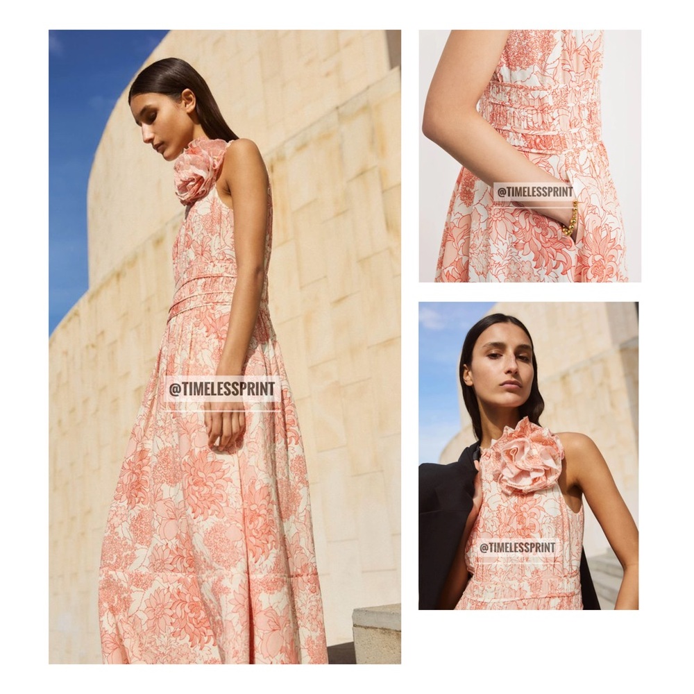 ME+EM Stencil Meadow Maxi Dress